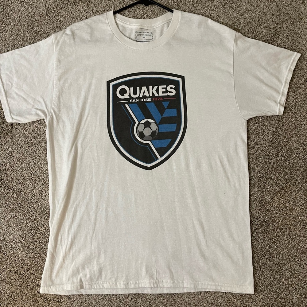 Quakes White T-Shirt Sj soccer